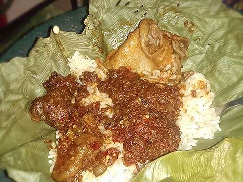 Ofada rice and stew