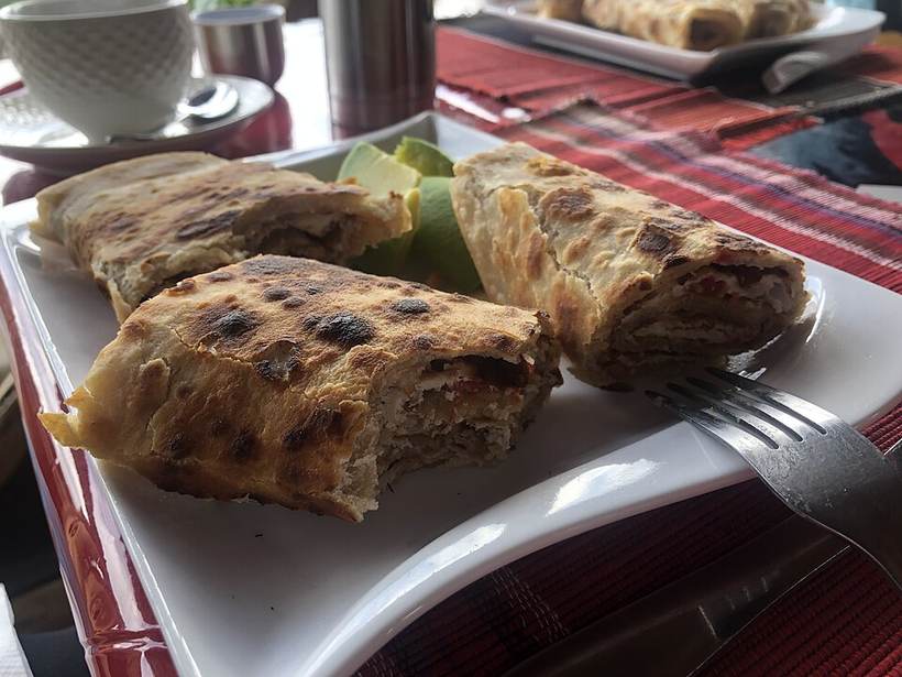 Rolex (chapati egg roll)